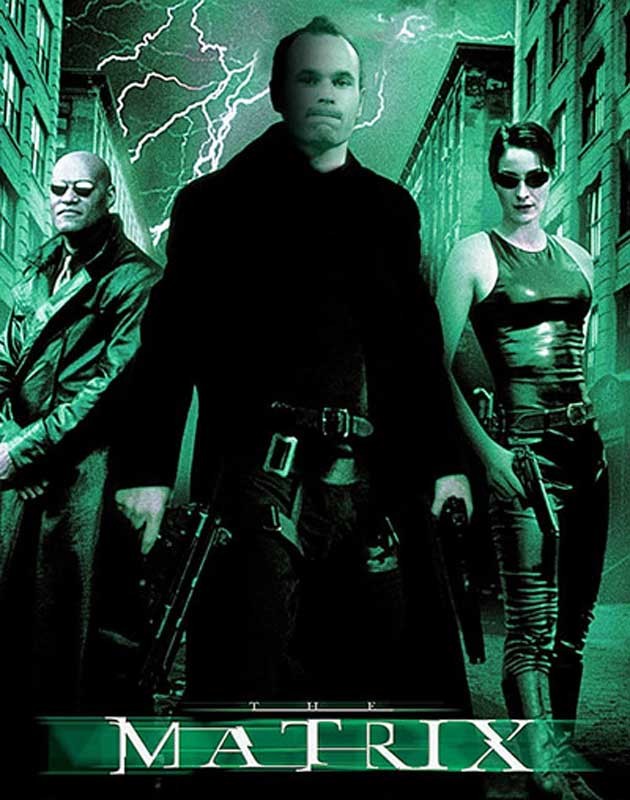 Iniesta vào vai Neo trong phim "The Matrix"